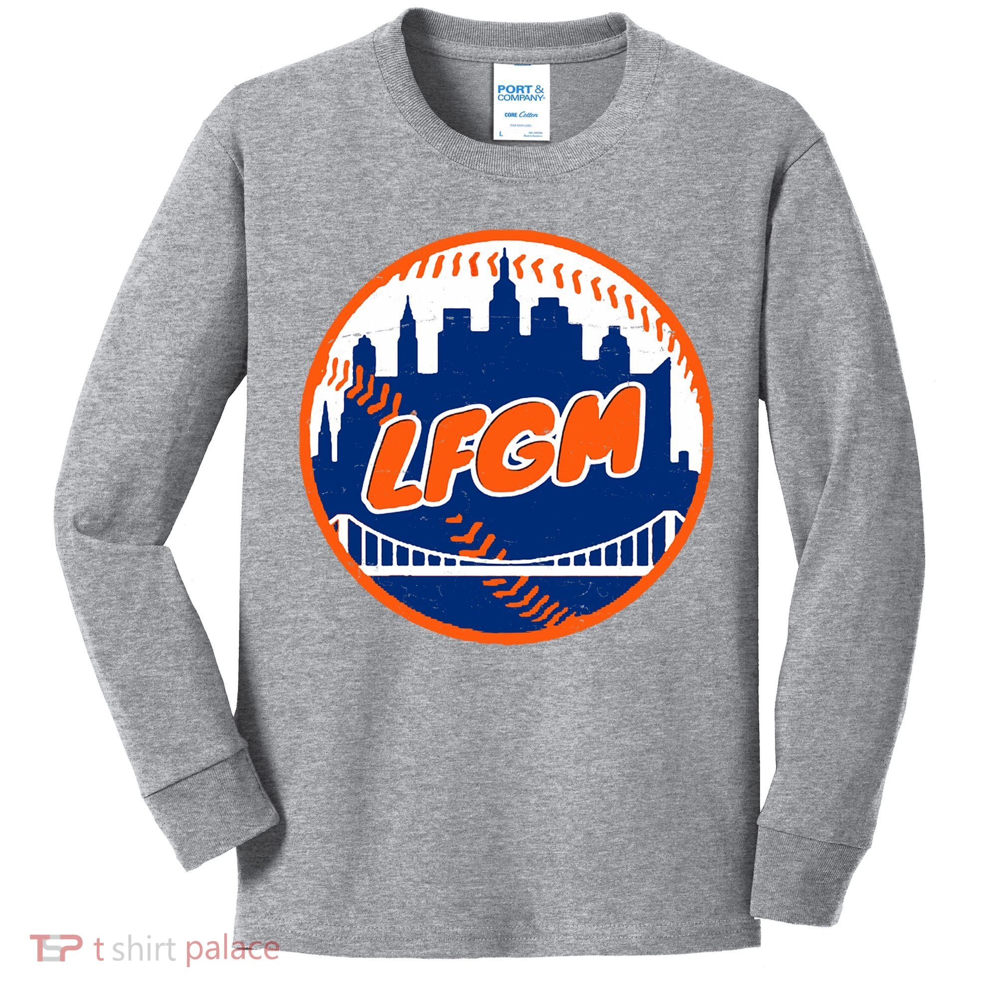 LFGM New York Baseball Kids Long Sleeve Shirt