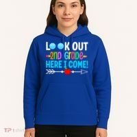 Look Out 2nd Grade Here I Come Back To School First Day Gift Hoodie thumb 5