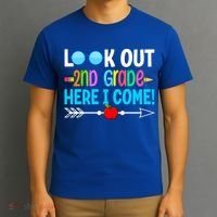 Look Out 2nd Grade Here I Come Back To School First Day Gift T-Shirt thumb 3
