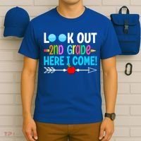 Look Out 2nd Grade Here I Come Back To School First Day Gift T-Shirt thumb 6