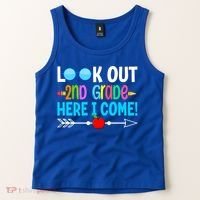 Look Out 2nd Grade Here I Come Back To School First Day Gift Tank Top thumb 2