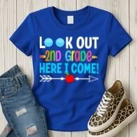 Look Out 2nd Grade Here I Come Back To School First Day Gift Women's T-Shirt thumb 3