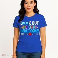Look Out 2nd Grade Here I Come Back To School First Day Gift Women's T-Shirt thumb 4