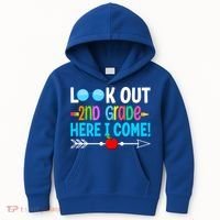 Look Out 2nd Grade Here I Come Back To School First Day Gift Kids Hoodie thumb 0