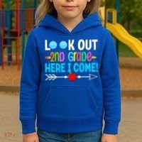 Look Out 2nd Grade Here I Come Back To School First Day Gift Kids Hoodie thumb 3