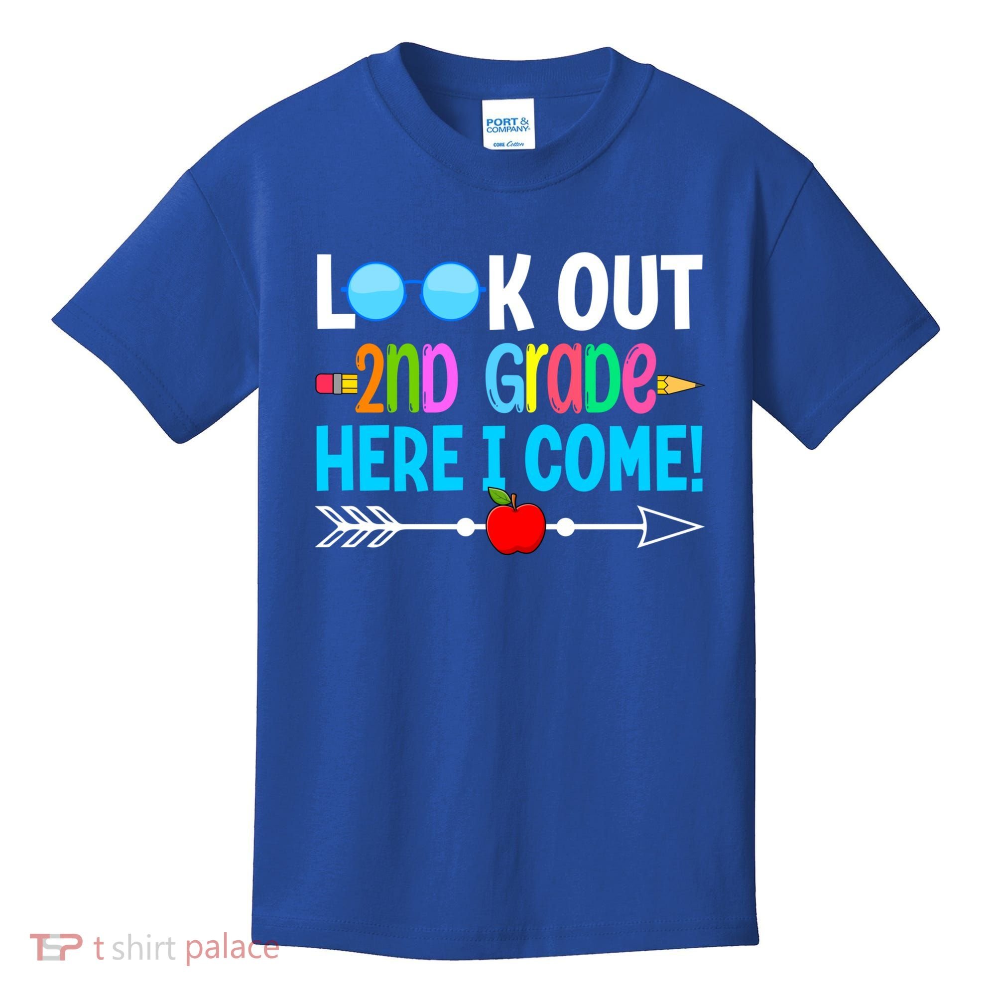 Look Out 2nd Grade Here I Come Back To School First Day Gift Kids T-Shirt