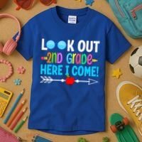 Look Out 2nd Grade Here I Come Back To School First Day Gift Kids T-Shirt thumb 3
