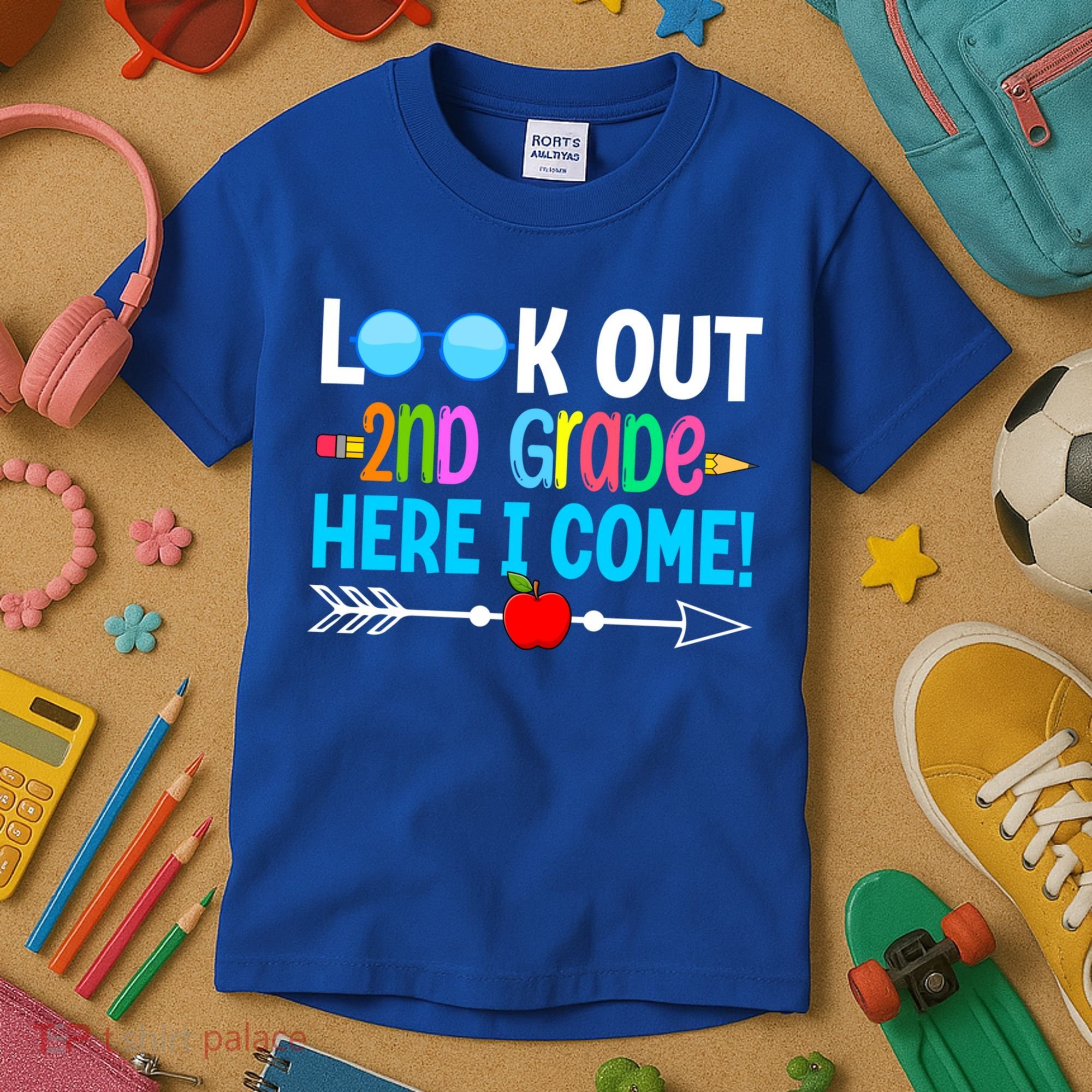Look Out 2nd Grade Here I Come Back To School First Day Gift Kids T-Shirt