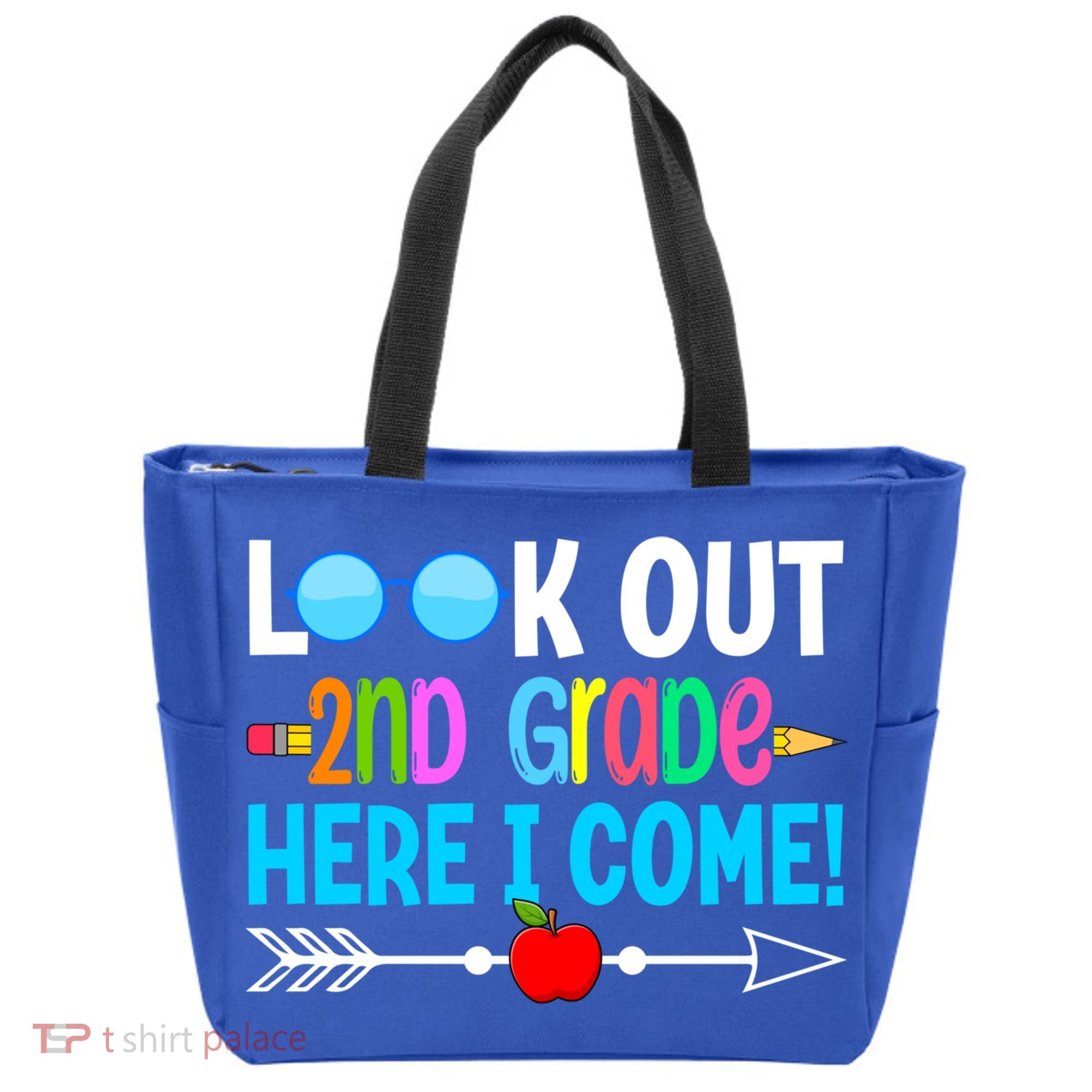 Look Out 2nd Grade Here I Come Back To School First Day Gift Tote Bag