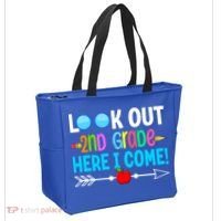 Look Out 2nd Grade Here I Come Back To School First Day Gift Tote Bag thumb 2