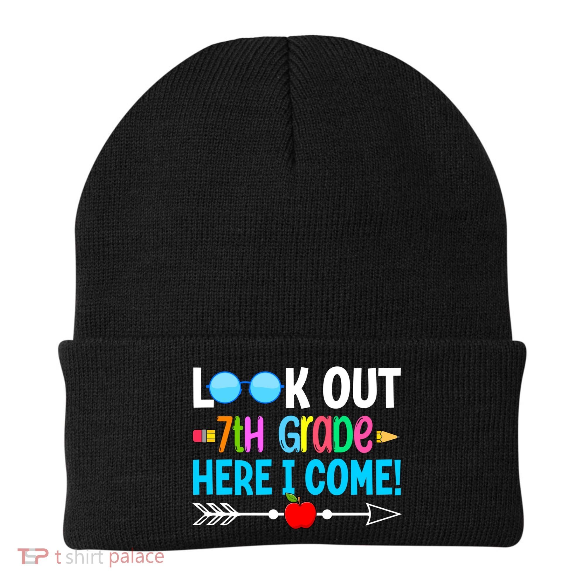 Look Out 7th Grade Here I Come Back To School First Day Gift Beanie