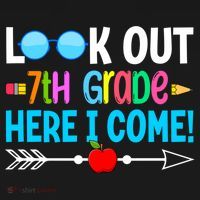 Look Out 7th Grade Here I Come Back To School First Day Gift Women's Hoodie thumb 2