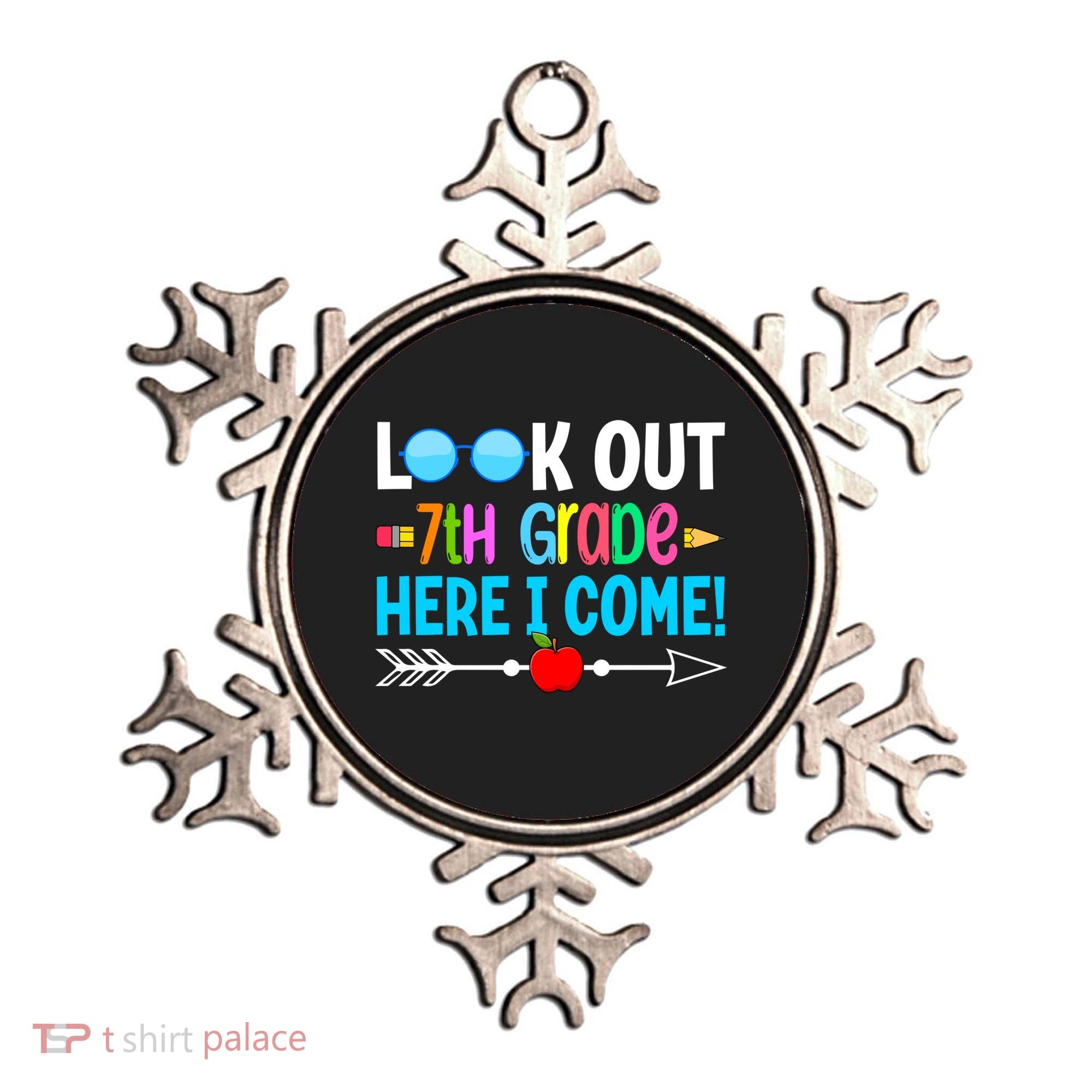 Look Out 7th Grade Here I Come Back To School First Day Gift Ornament