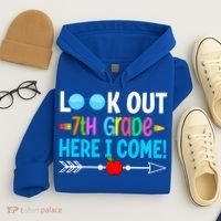Look Out 7th Grade Here I Come Back To School First Day Gift Hoodie thumb 4
