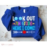 Look Out 7th Grade Here I Come Back To School First Day Gift Sweatshirt thumb 2