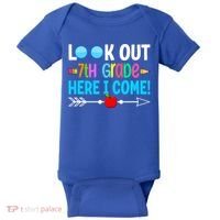 Look Out 7th Grade Here I Come Back To School First Day Gift Baby Bodysuit thumb 0