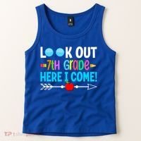 Look Out 7th Grade Here I Come Back To School First Day Gift Tank Top thumb 2