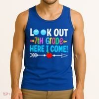 Look Out 7th Grade Here I Come Back To School First Day Gift Tank Top thumb 3