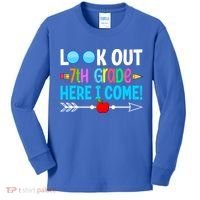 Look Out 7th Grade Here I Come Back To School First Day Gift Kids Long Sleeve Shirt thumb 0