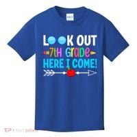 Look Out 7th Grade Here I Come Back To School First Day Gift Kids T-Shirt thumb 0