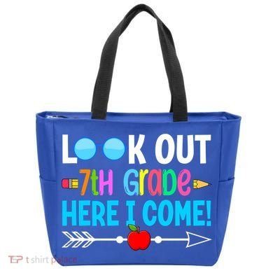 Look Out 7th Grade Here I Come Back To School First Day Gift Tote Bag