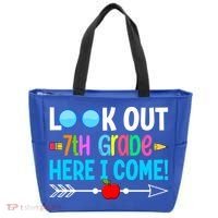 Look Out 7th Grade Here I Come Back To School First Day Gift Tote Bag thumb 0