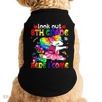 Look Out 8th Grade Here I Come Unicorn Back To School Doggie Tank thumb 0