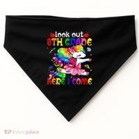 Look Out 8th Grade Here I Come Unicorn Back To School USA-Made Doggie Bandana thumb 0