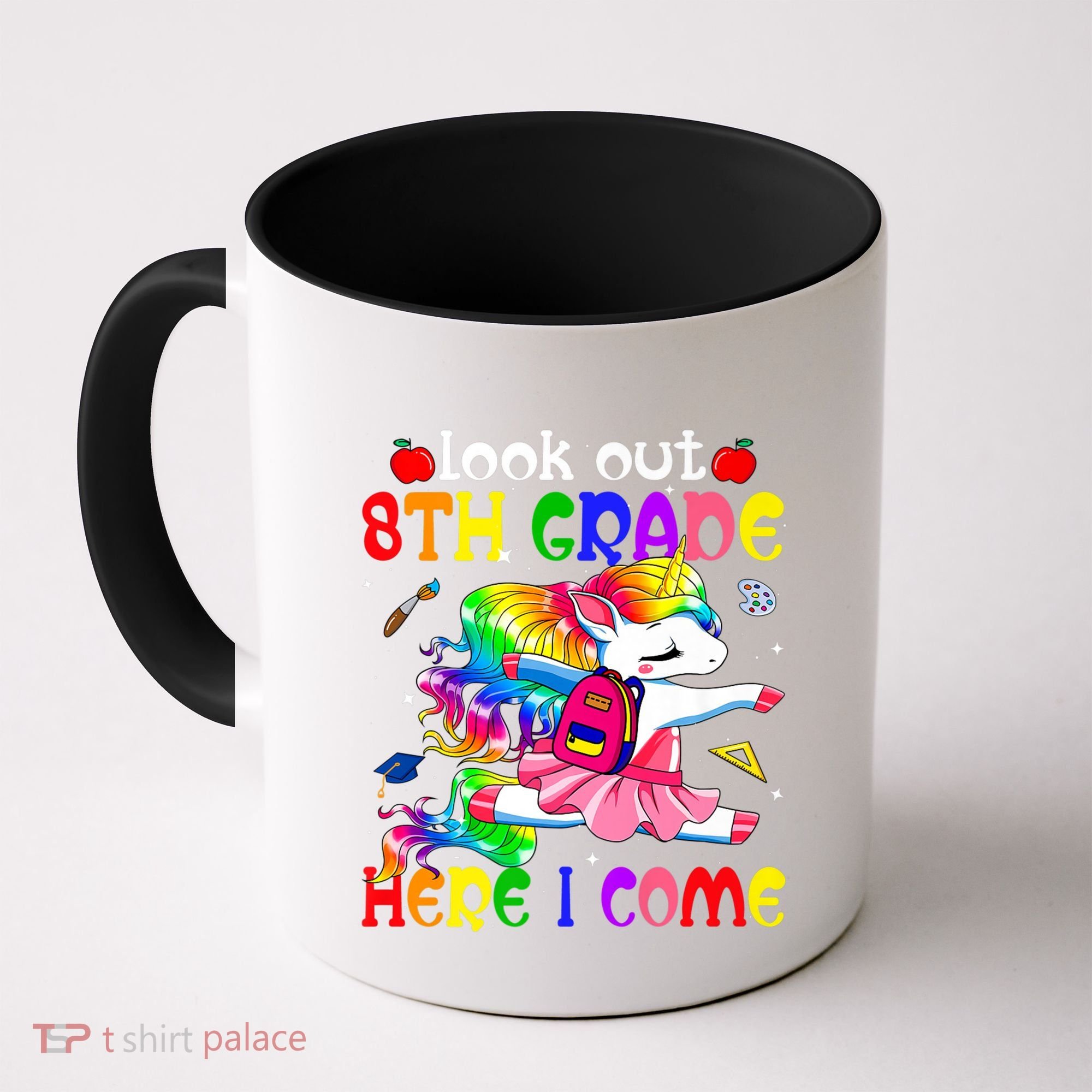 Look Out 8th Grade Here I Come Unicorn Back To School Coffee Mug