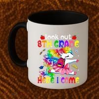 Look Out 8th Grade Here I Come Unicorn Back To School Coffee Mug thumb 2