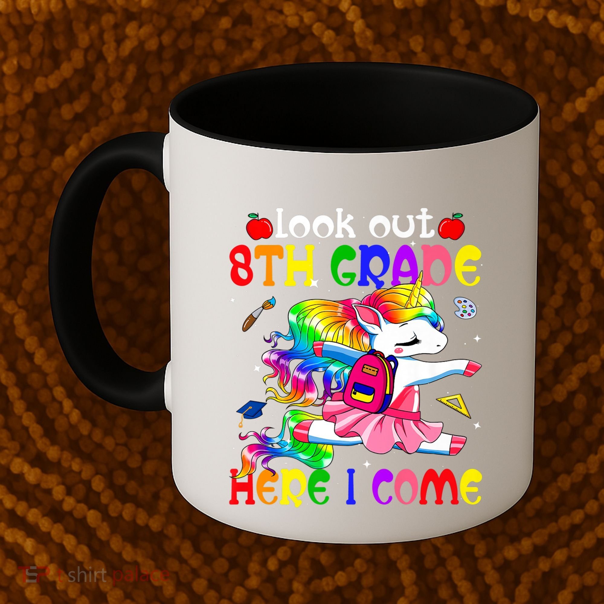 Look Out 8th Grade Here I Come Unicorn Back To School Coffee Mug