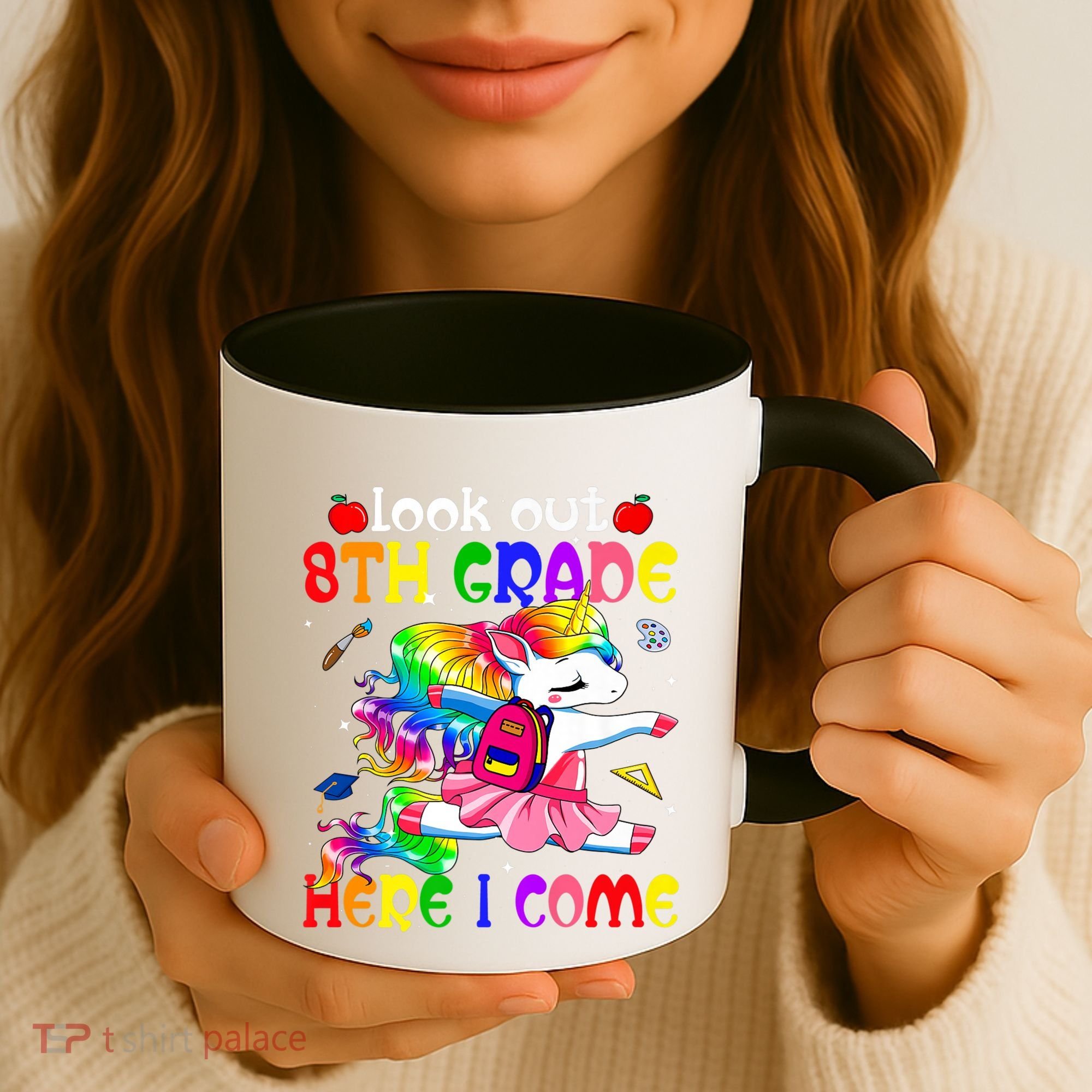 Look Out 8th Grade Here I Come Unicorn Back To School Coffee Mug