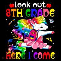 Look Out 8th Grade Here I Come Unicorn Back To School Coffee Mug thumb 5