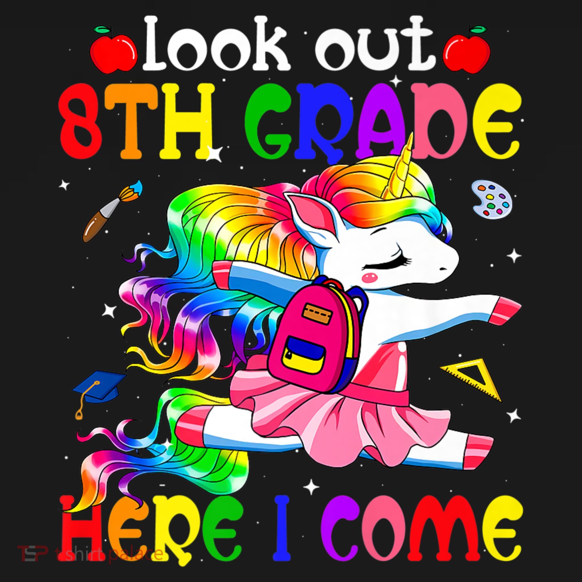 Look Out 8th Grade Here I Come Unicorn Back To School Women's Tank Top