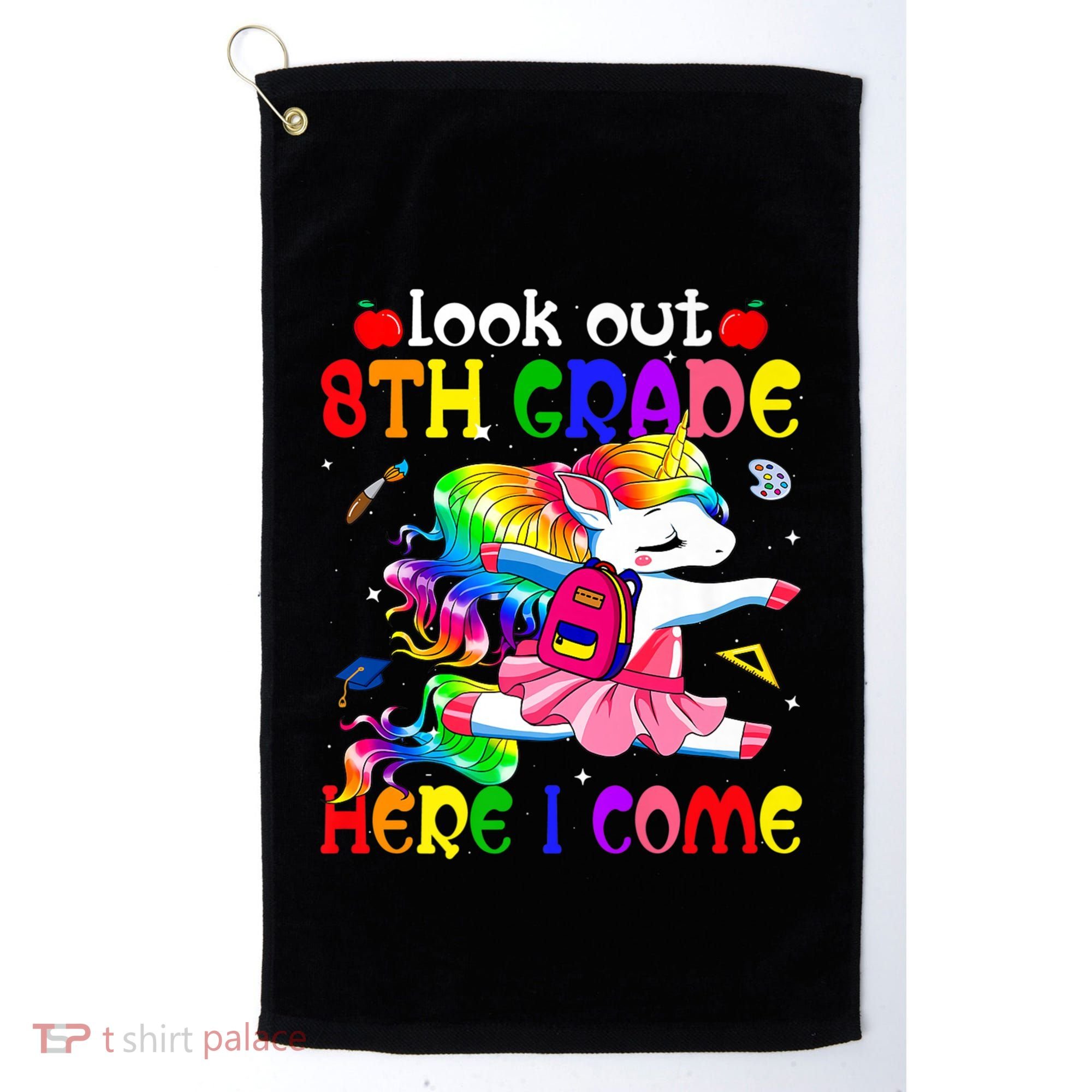 Look Out 8th Grade Here I Come Unicorn Back To School Golf Towel
