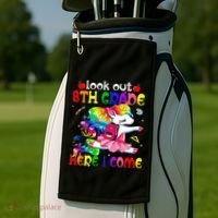 Look Out 8th Grade Here I Come Unicorn Back To School Golf Towel thumb 2