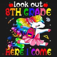 Look Out 8th Grade Here I Come Unicorn Back To School Visor thumb 3