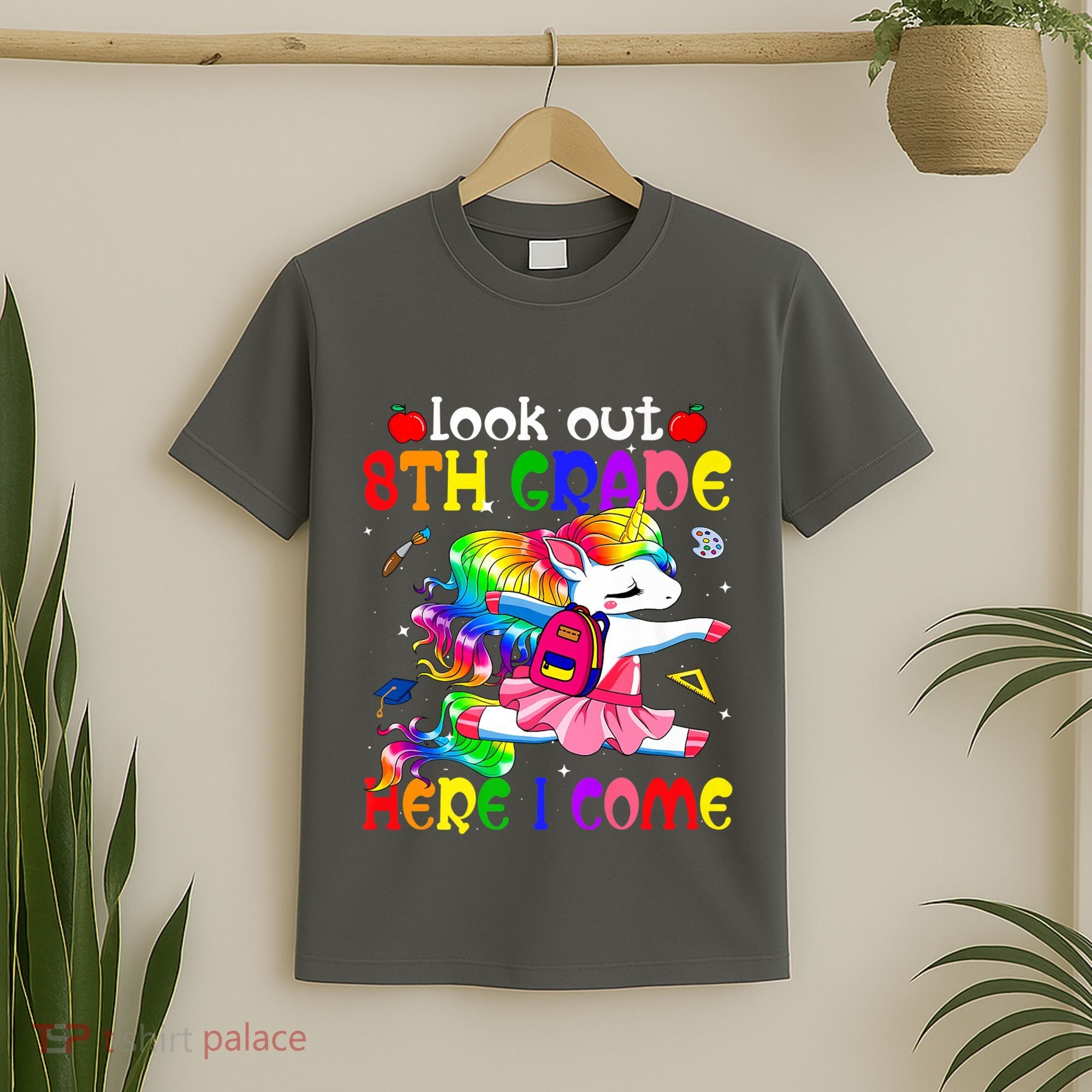 Look Out 8th Grade Here I Come Unicorn Back To School T-Shirt