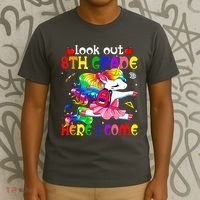 Look Out 8th Grade Here I Come Unicorn Back To School T-Shirt thumb 3
