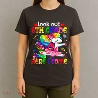 Look Out 8th Grade Here I Come Unicorn Back To School T-Shirt thumb 4