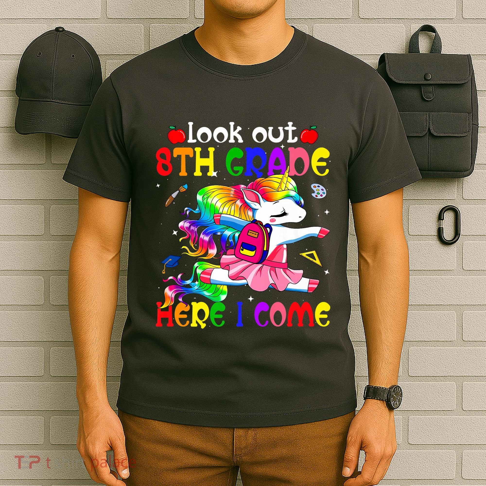 Look Out 8th Grade Here I Come Unicorn Back To School T-Shirt
