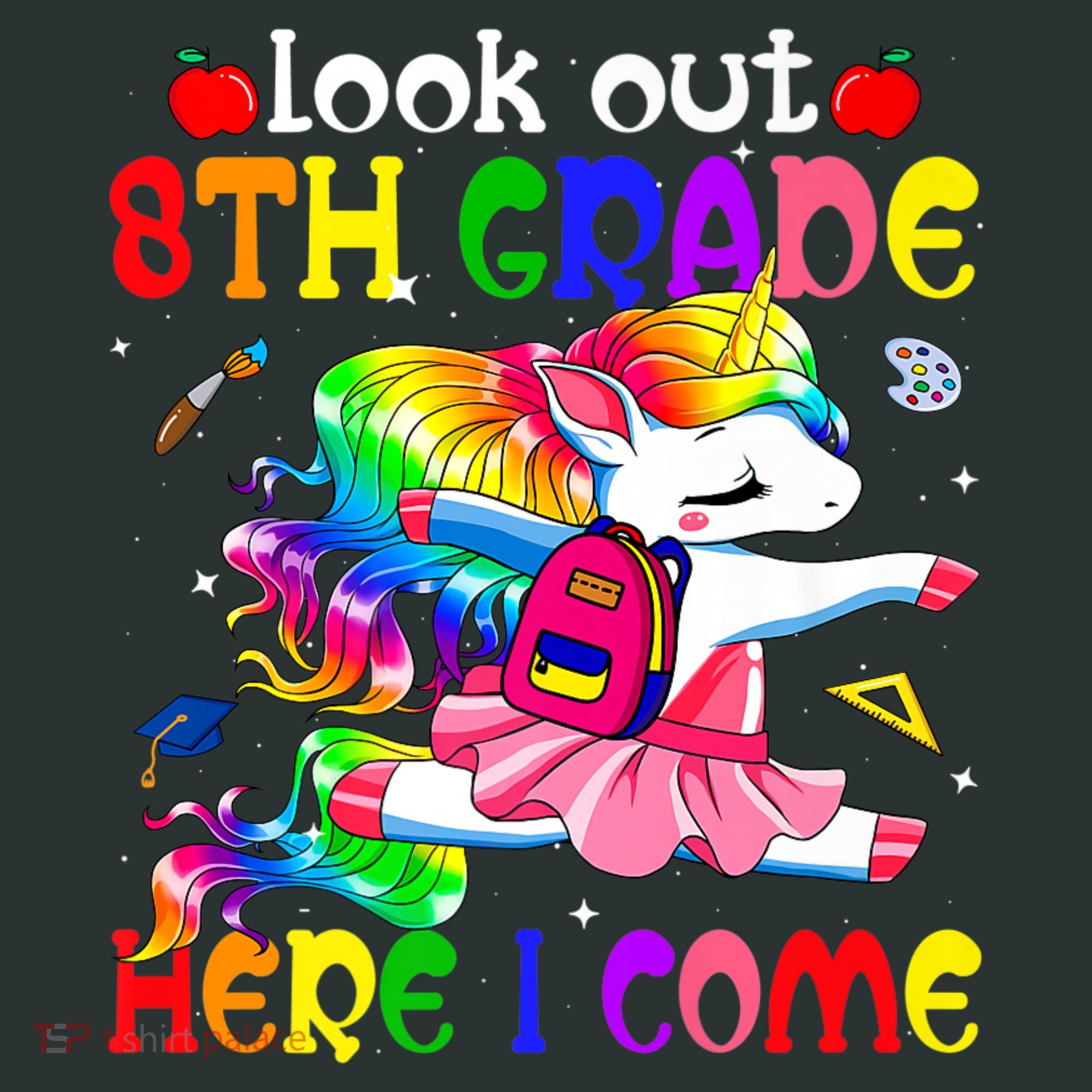 Look Out 8th Grade Here I Come Unicorn Back To School Mousepad