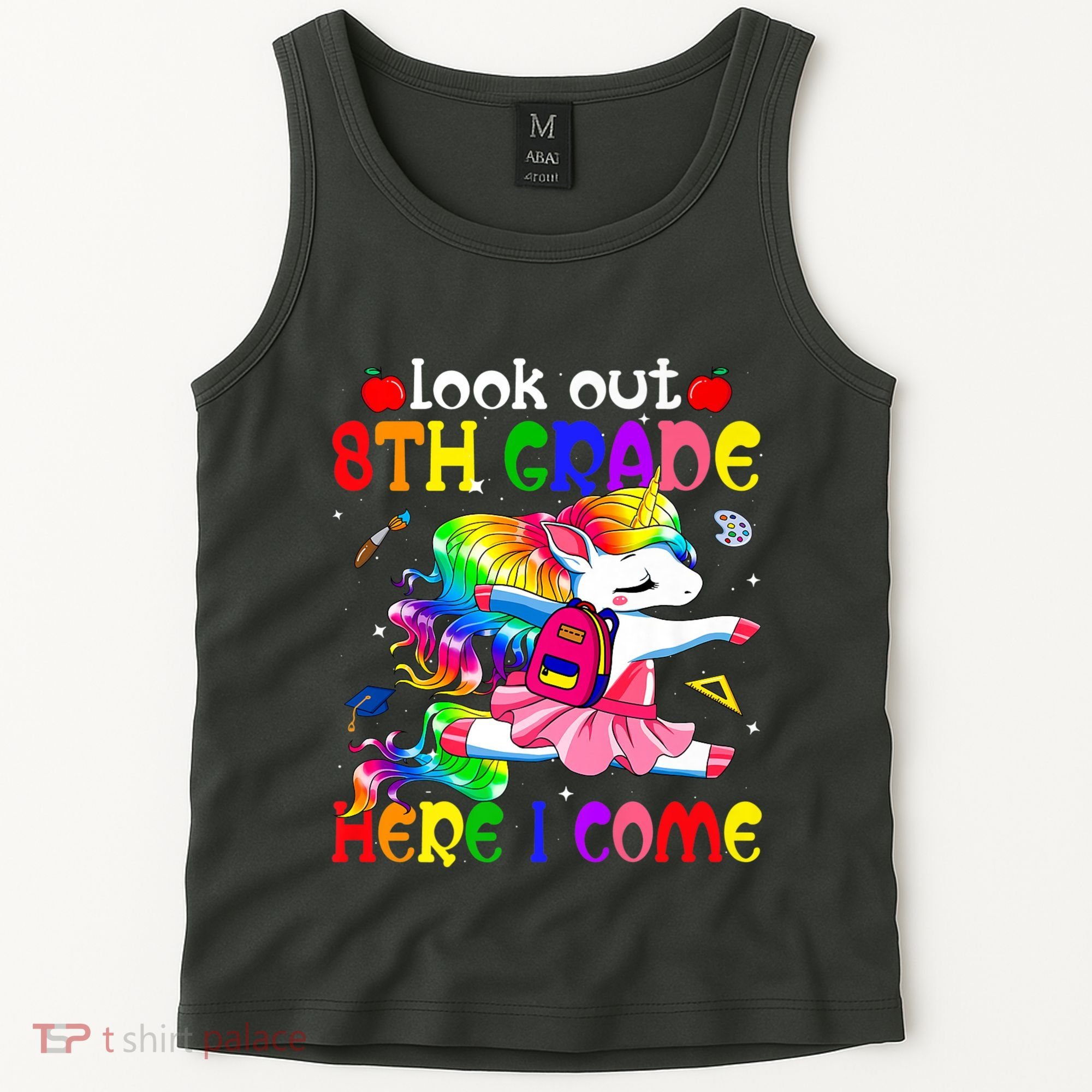 Look Out 8th Grade Here I Come Unicorn Back To School Tank Top
