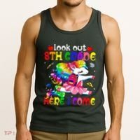 Look Out 8th Grade Here I Come Unicorn Back To School Tank Top thumb 3