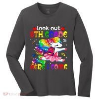 Look Out 8th Grade Here I Come Unicorn Back To School Women's Long Sleeve Shirt thumb 0