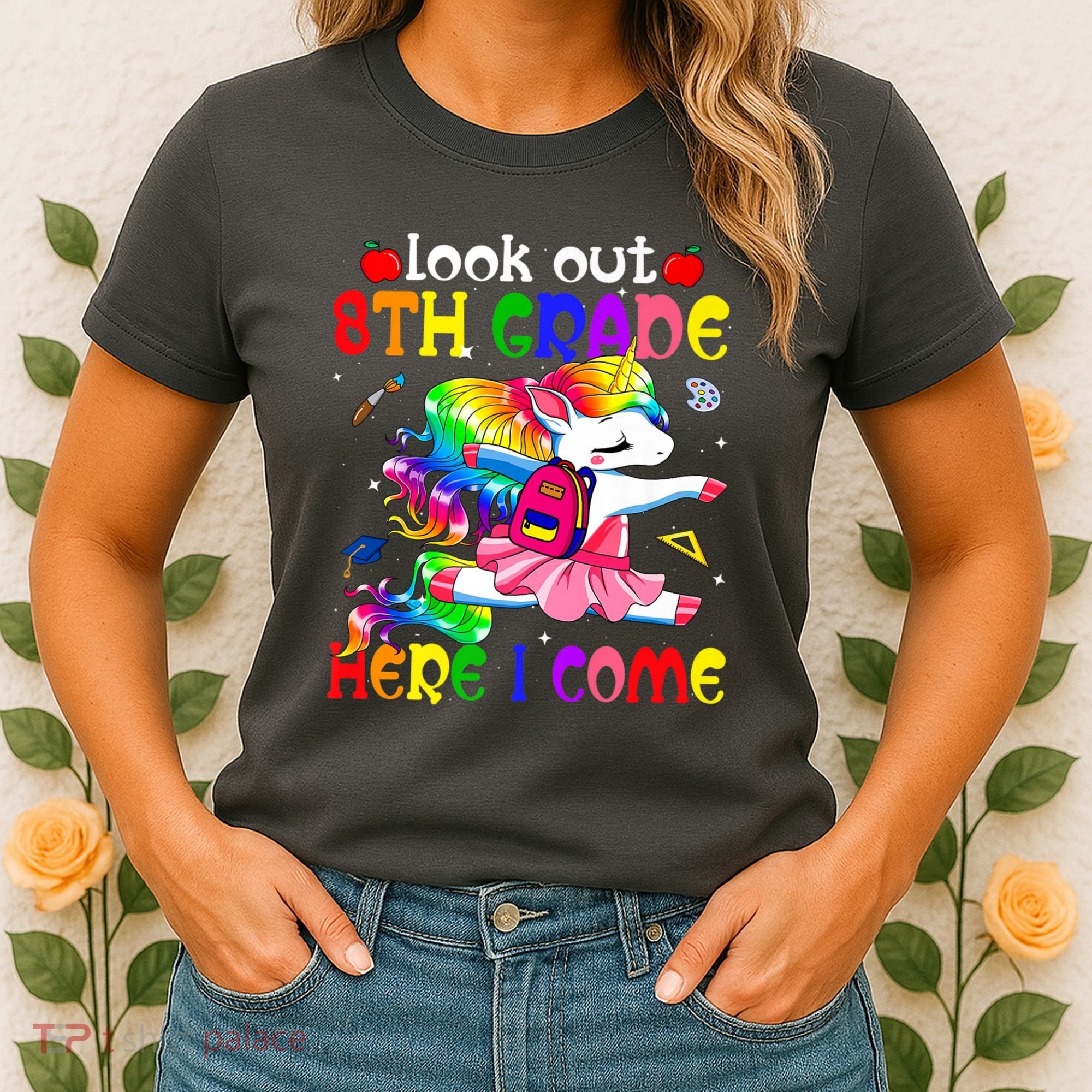 Look Out 8th Grade Here I Come Unicorn Back To School Women's T-Shirt