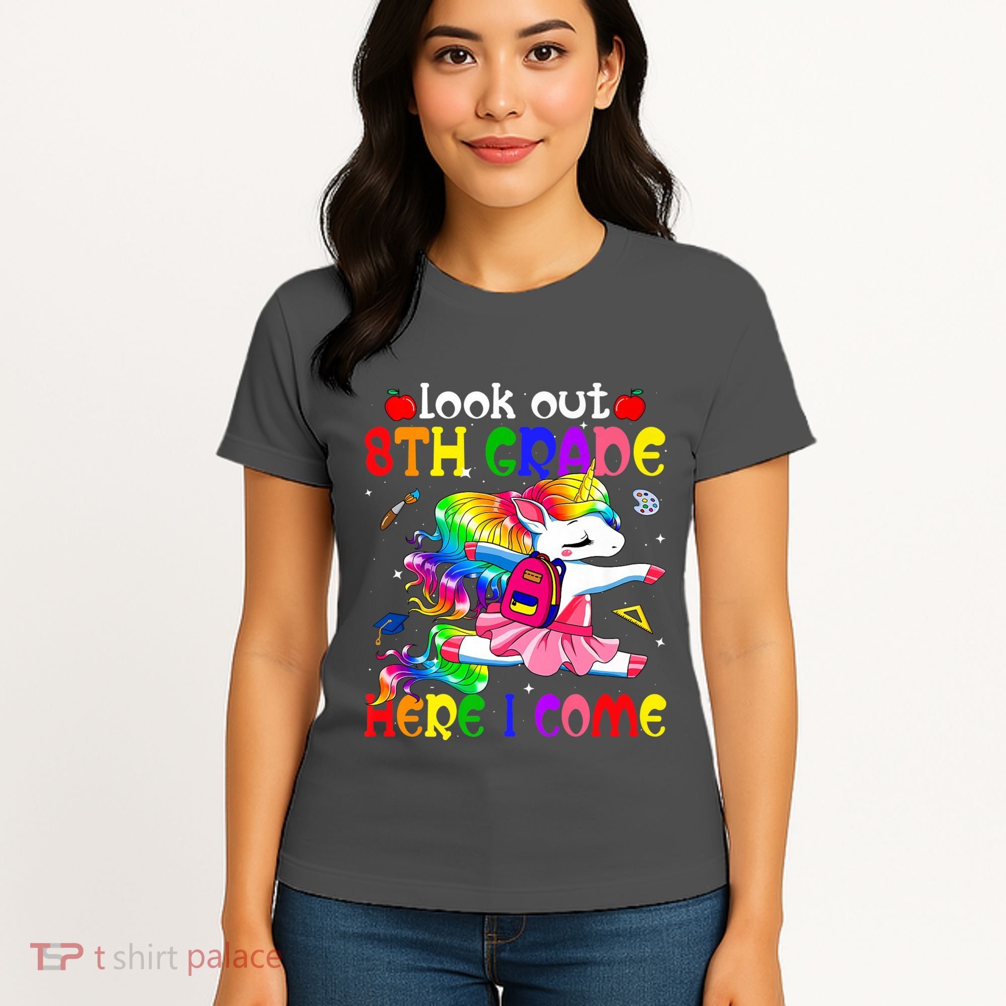 Look Out 8th Grade Here I Come Unicorn Back To School Women's T-Shirt