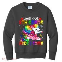 Look Out 8th Grade Here I Come Unicorn Back To School Kids Sweatshirt thumb 0