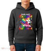 Look Out 8th Grade Here I Come Unicorn Back To School Kids Hoodie thumb 4