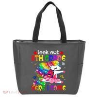 Look Out 8th Grade Here I Come Unicorn Back To School Tote Bag thumb 0